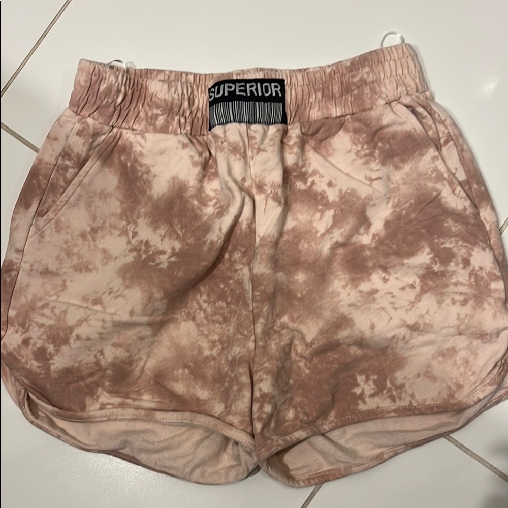 Pink Pajama Shorts with Elastic Waistband and Soft Fabric